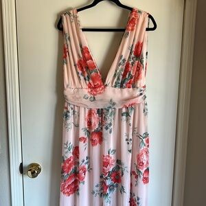 Lulus Women’s Floral Floor Length Dress